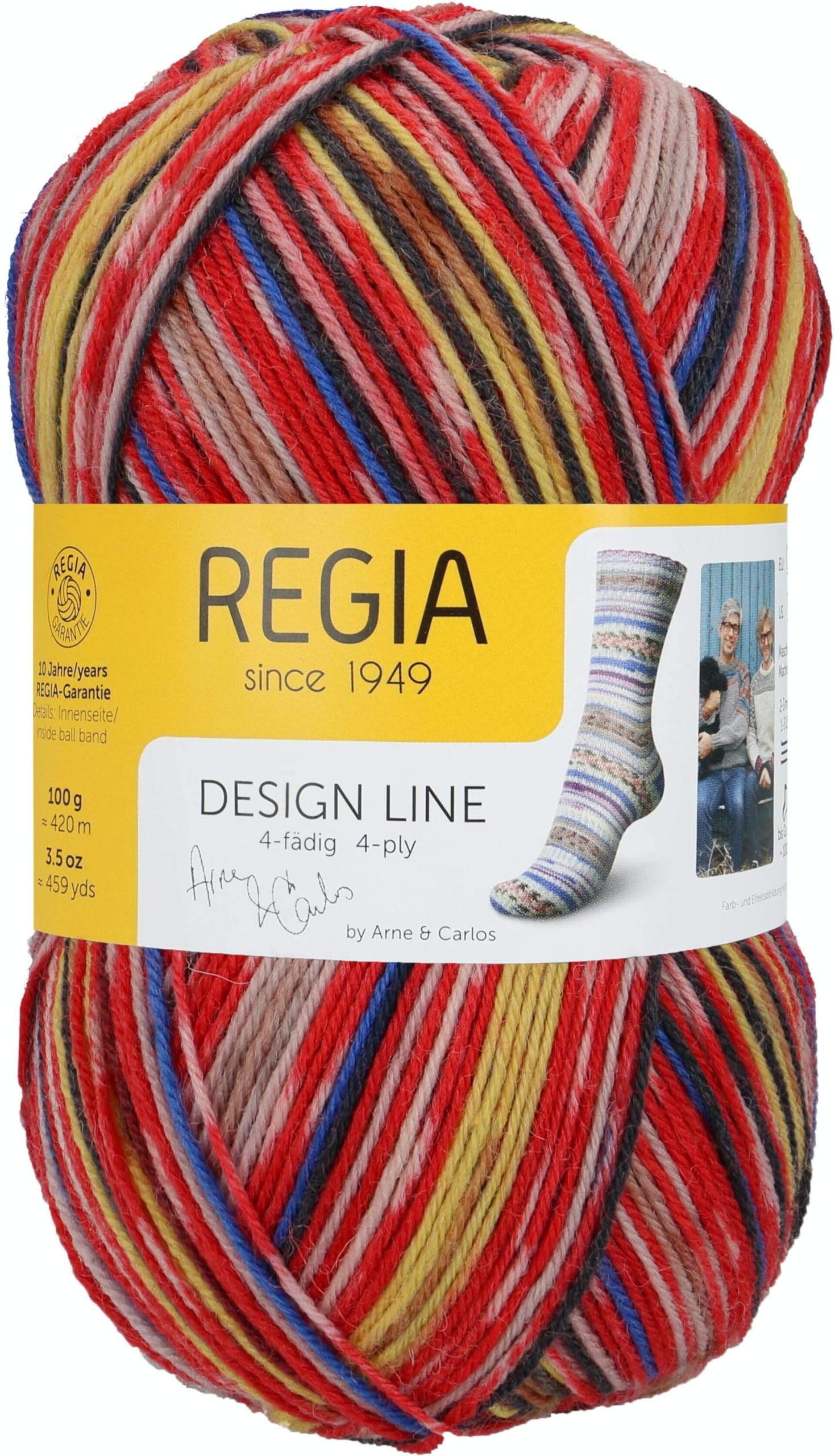 Amazon.com: Sock Yarn REGIA 4ply Design Line A&C Lofoten Color
